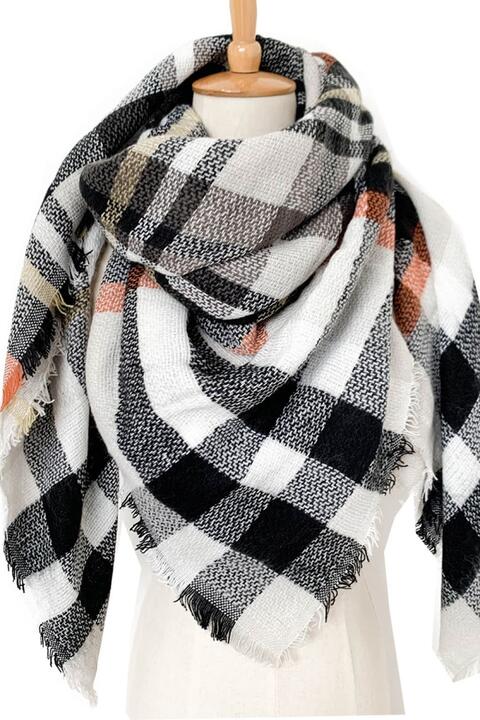 Plaid Cashmere Scarf