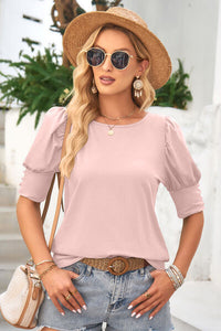 Lantern Short Sleeve Blouse