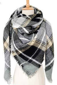 Plaid Cashmere Scarf