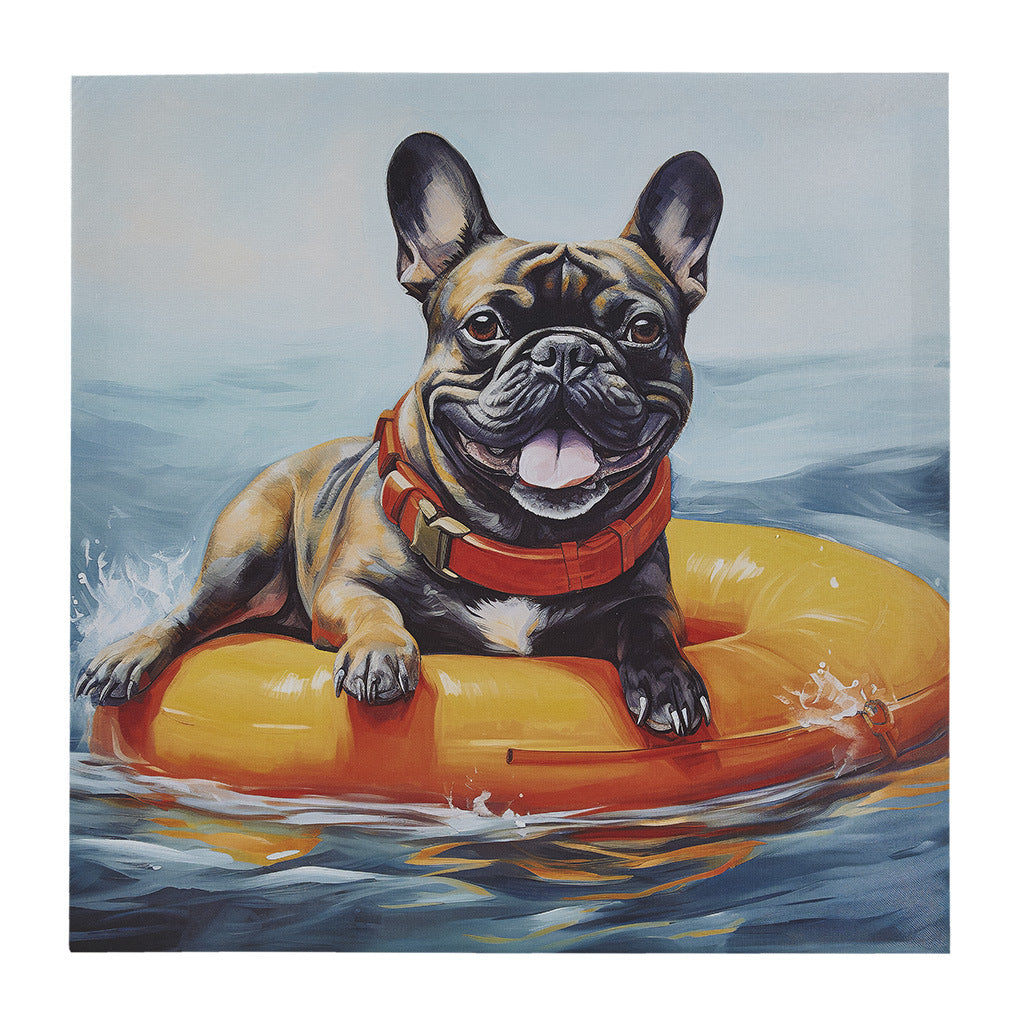 Beach Dogs Frenchie Canvas