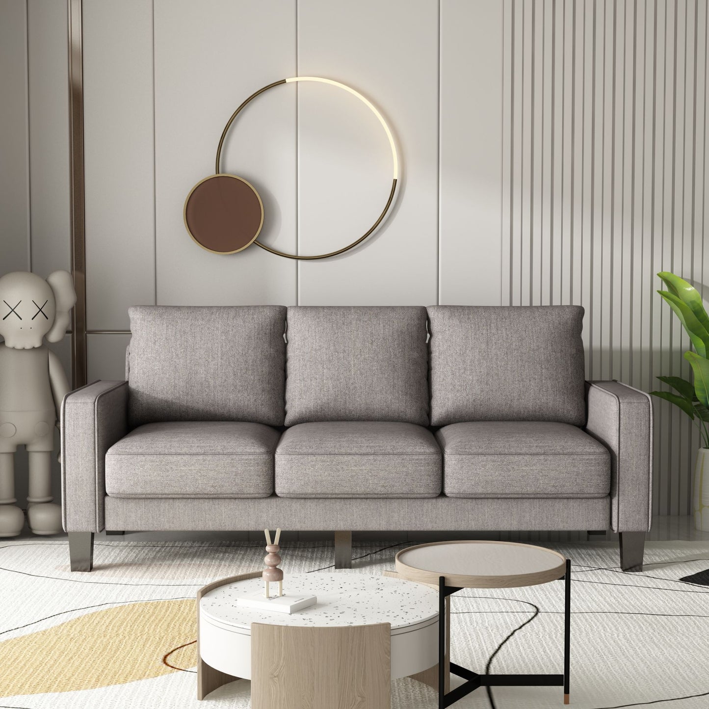 Modern Loveseat and Sofa Set