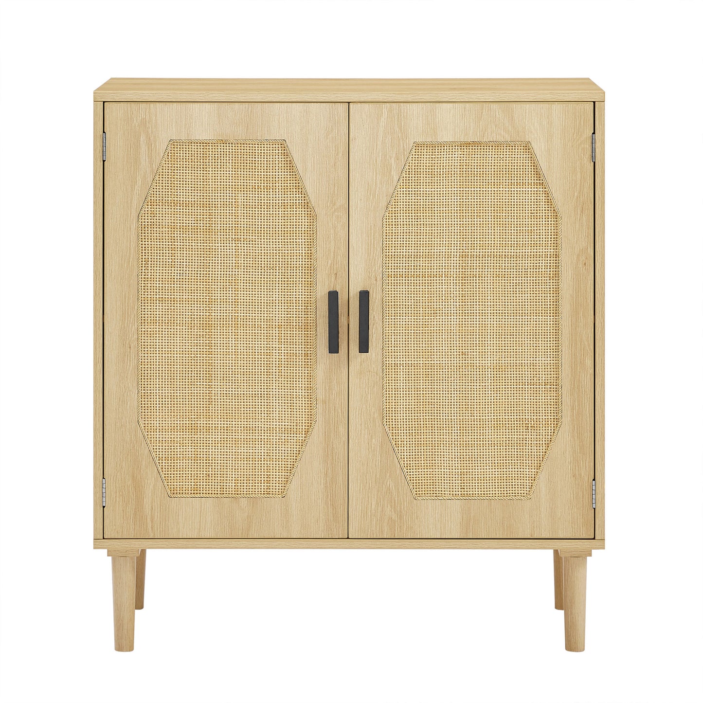 Storage Cabinets with Rattan Decorative Doors