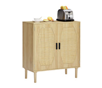 Storage Cabinets with Rattan Decorative Doors