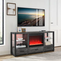 Electric Fireplace TV Stand With Colorful LED Lights