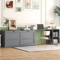 Queen Size Murphy Bed - Gray