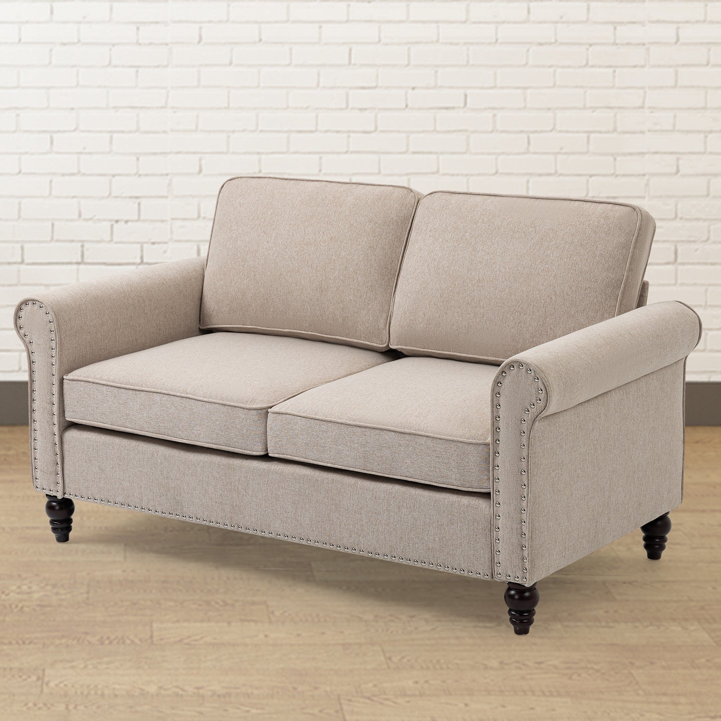 Beige Loveseat