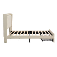 Bed Frame With Charge Ports and Storage - Queen