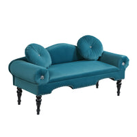 Velvet Upholstered Loveseat