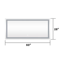 Frameless Rectangular LED Bathroom Mirror