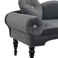 Velvet Upholstered Loveseat