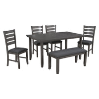 Dining Room Table with 4 Chairs and 1 Bench