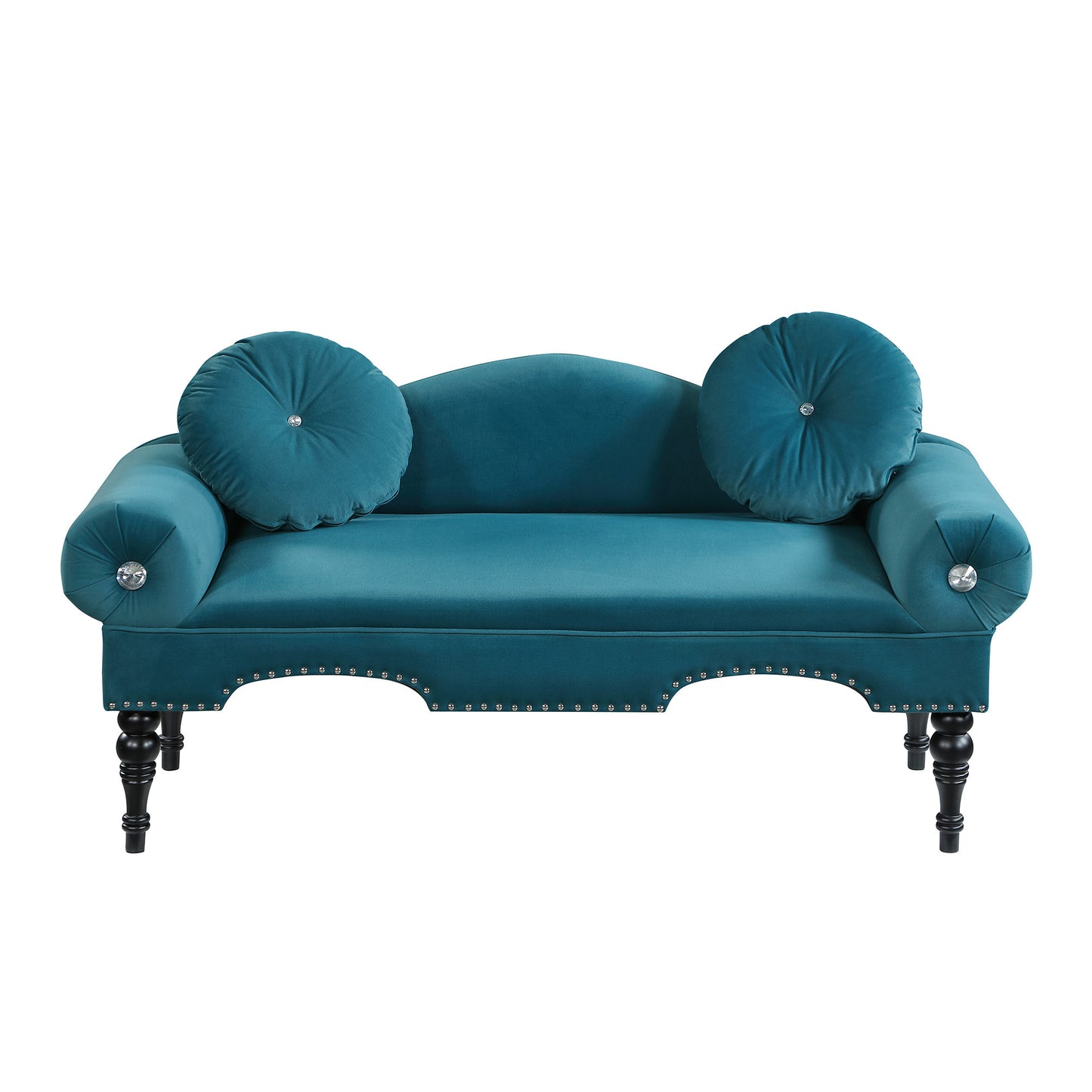 Velvet Upholstered Loveseat