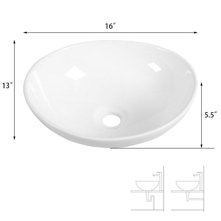 Oval Ceramic Sink