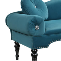 Velvet Upholstered Loveseat