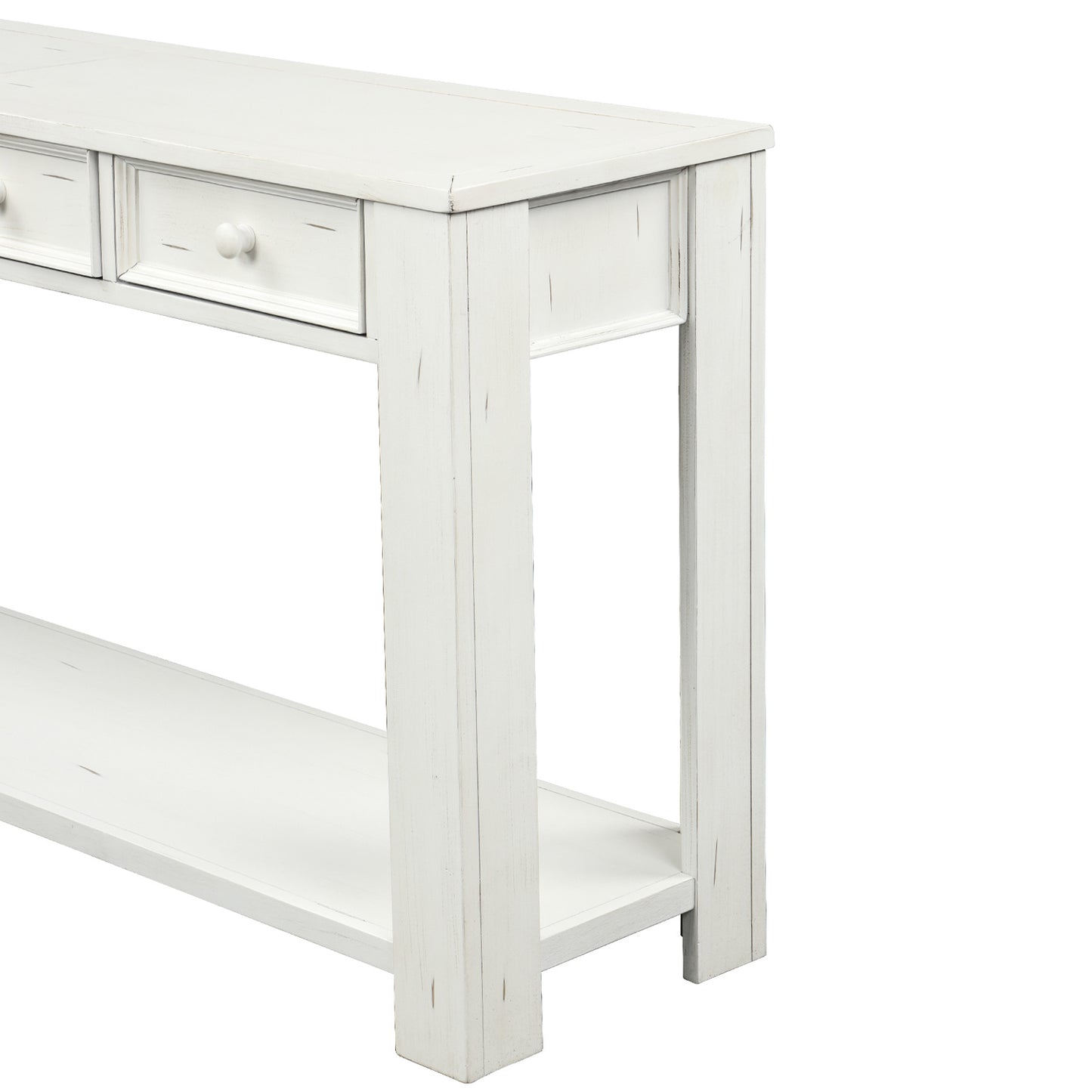 Console Table for Entryway Hallway Sofa Table with Storage Drawers and Bottom Shelf