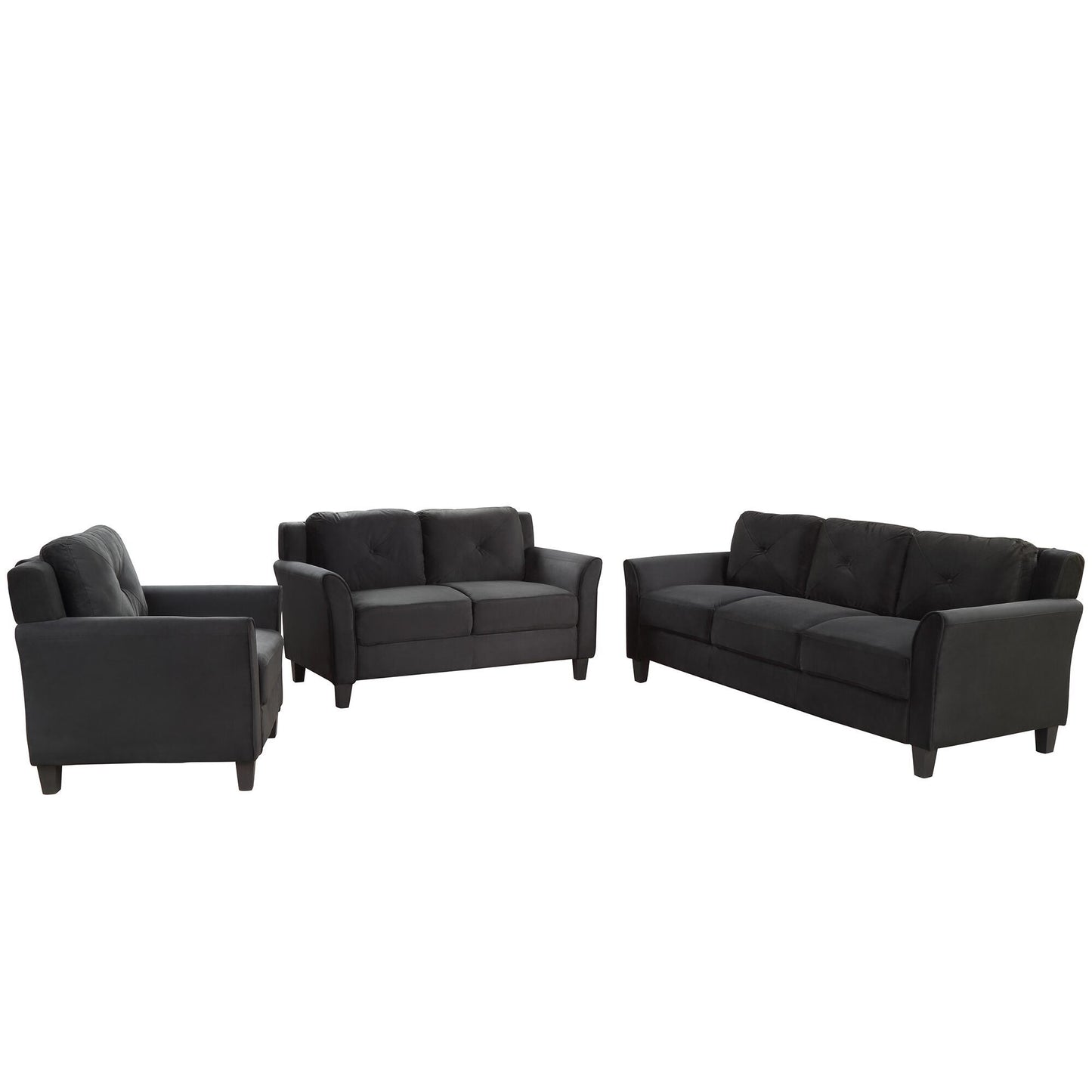 Tufted Sofa, Loveseat and Chair Set