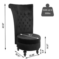 Velvet High Back Chair