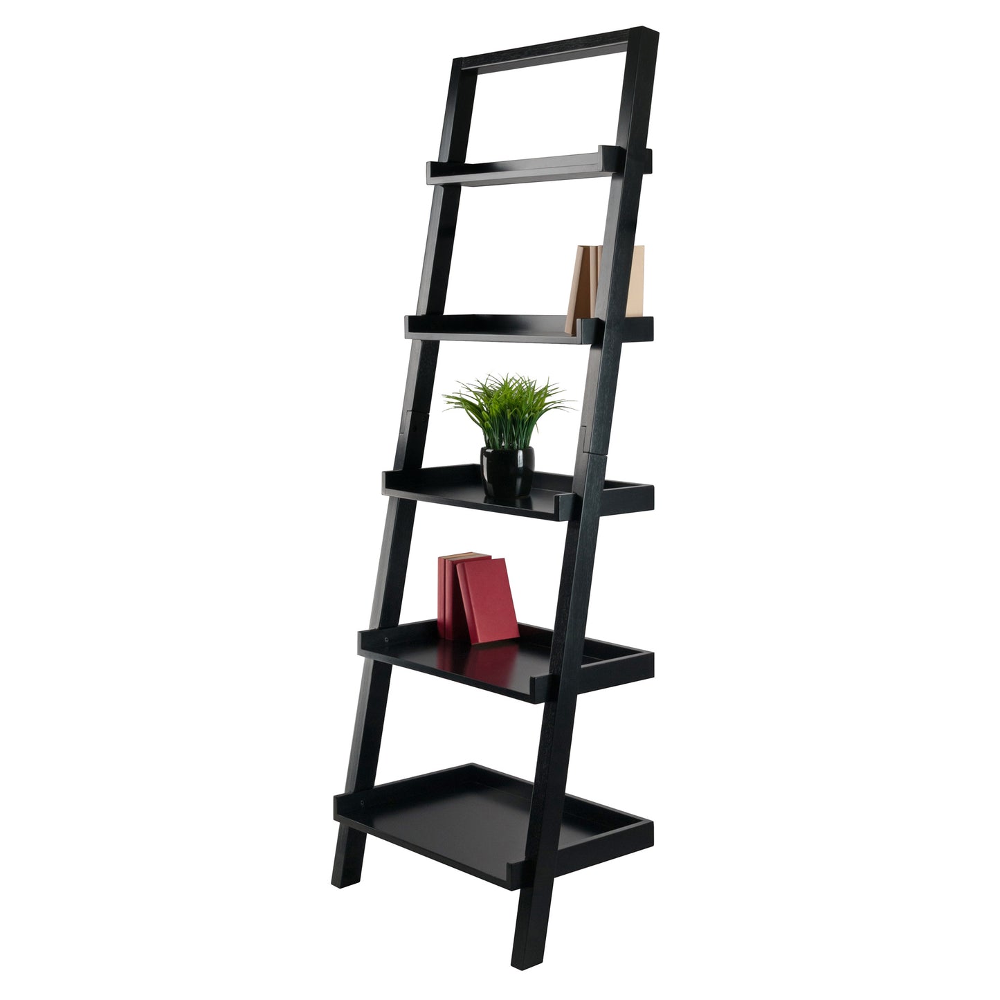 5-Tier Leaning Shelf - Black