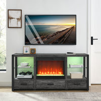 Electric Fireplace TV Stand With Colorful LED Lights