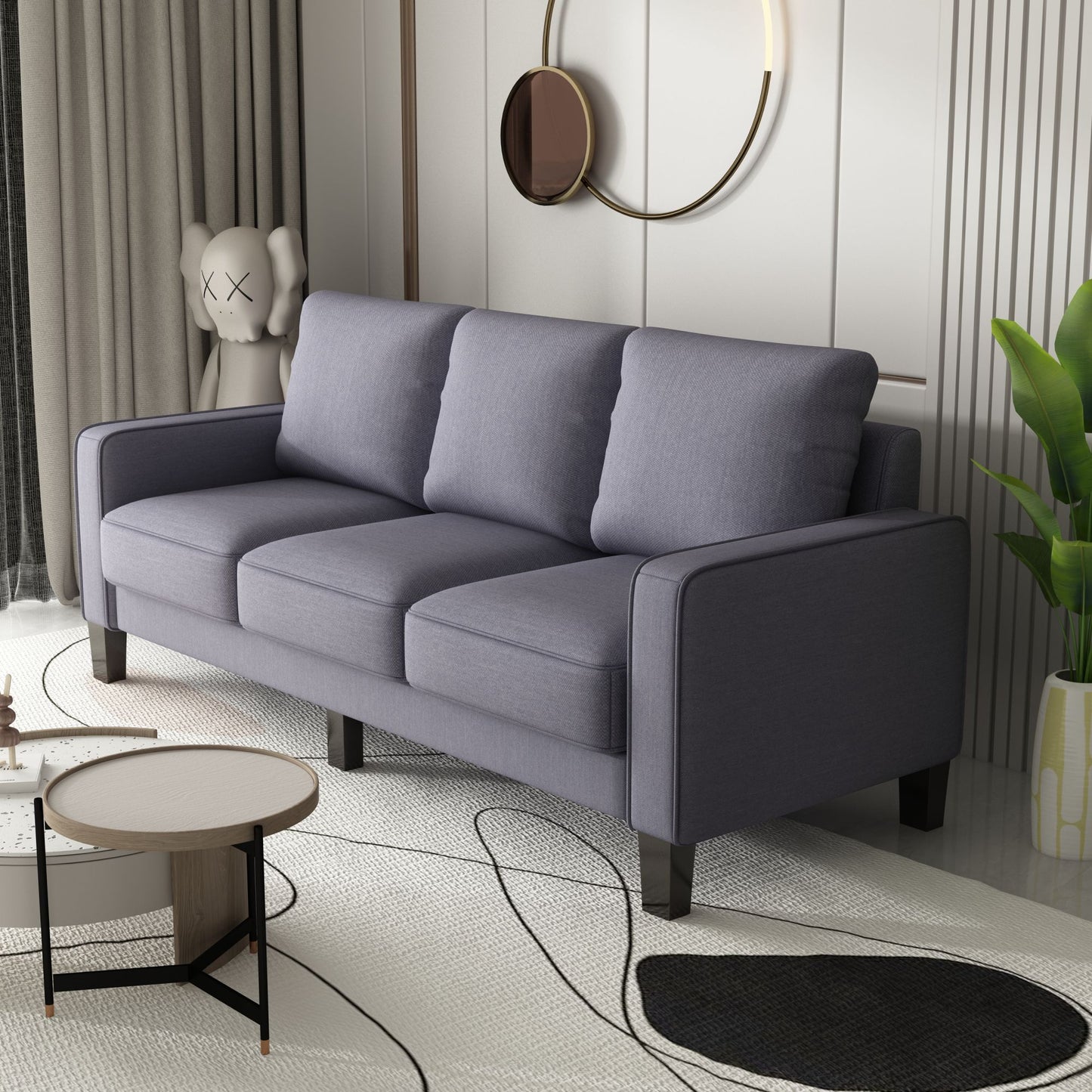 Modern Loveseat and Sofa Set