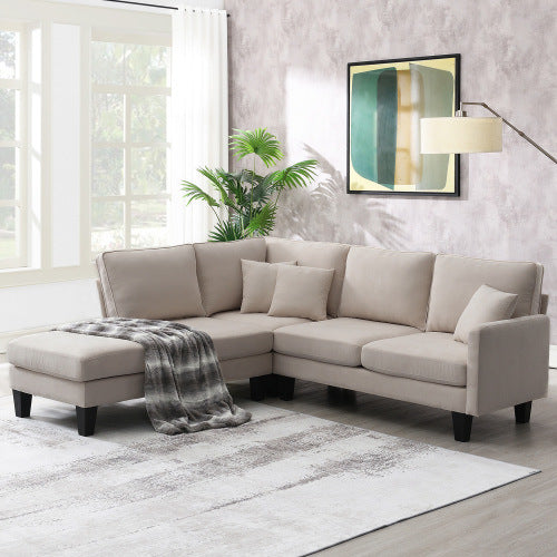 90" Modern Sectional Sofa with Chaise Lounge