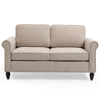 Beige Loveseat