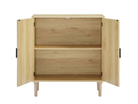 Storage Cabinets with Rattan Decorative Doors