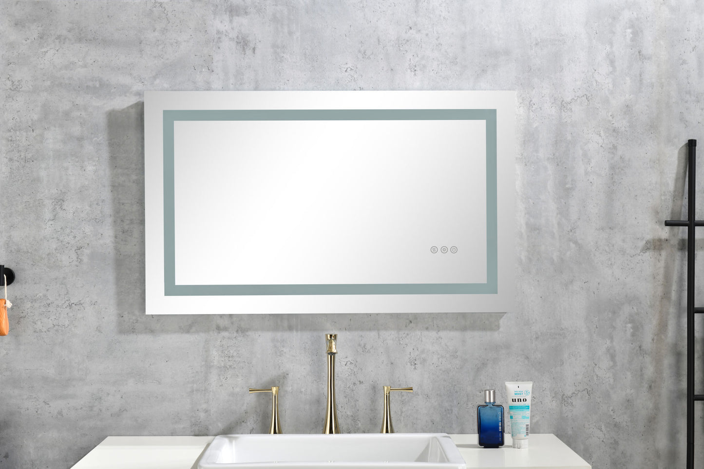 36" x 28" LED Lighted, Anti-fog Bathroom Mirror