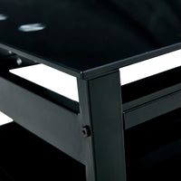 Black Glass Coffee Table with Lift-Top