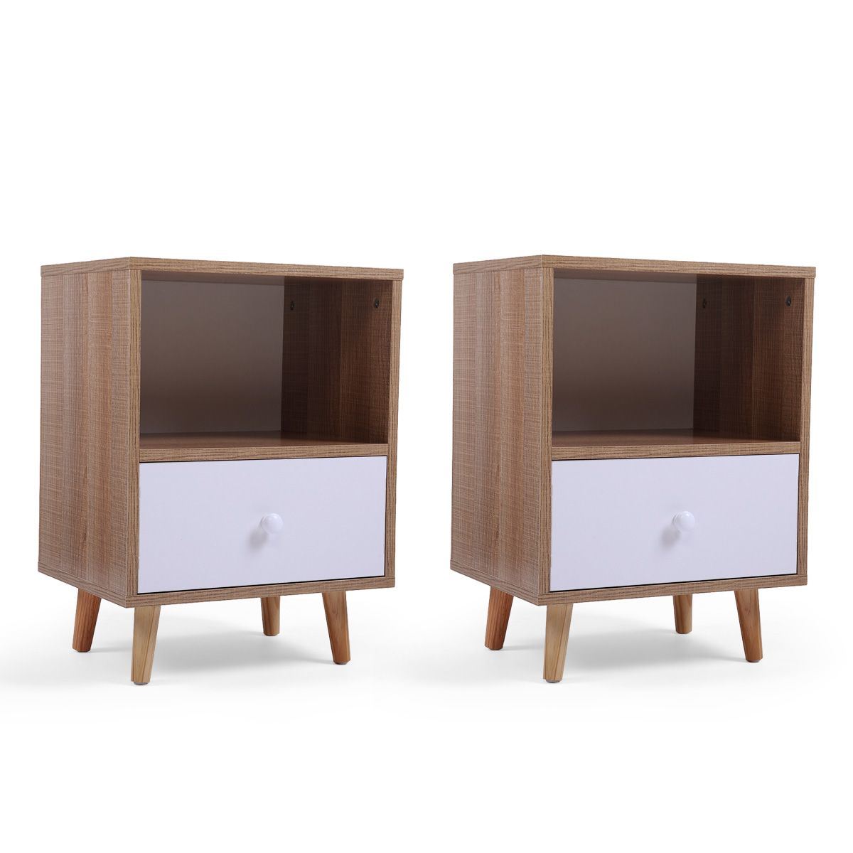 Mid-Century Bedside Tables - Set of 2