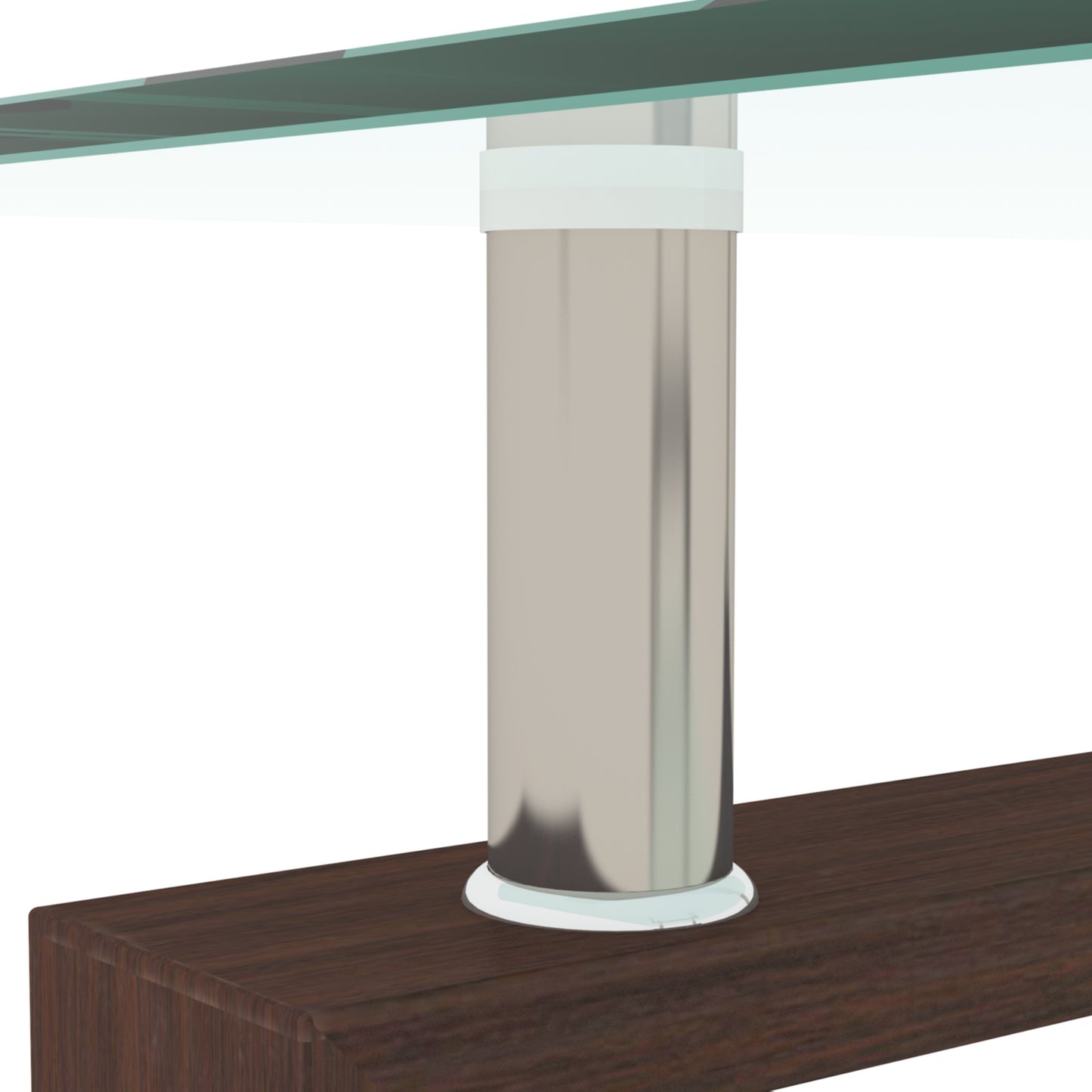 Glass Coffee Table - Walnut