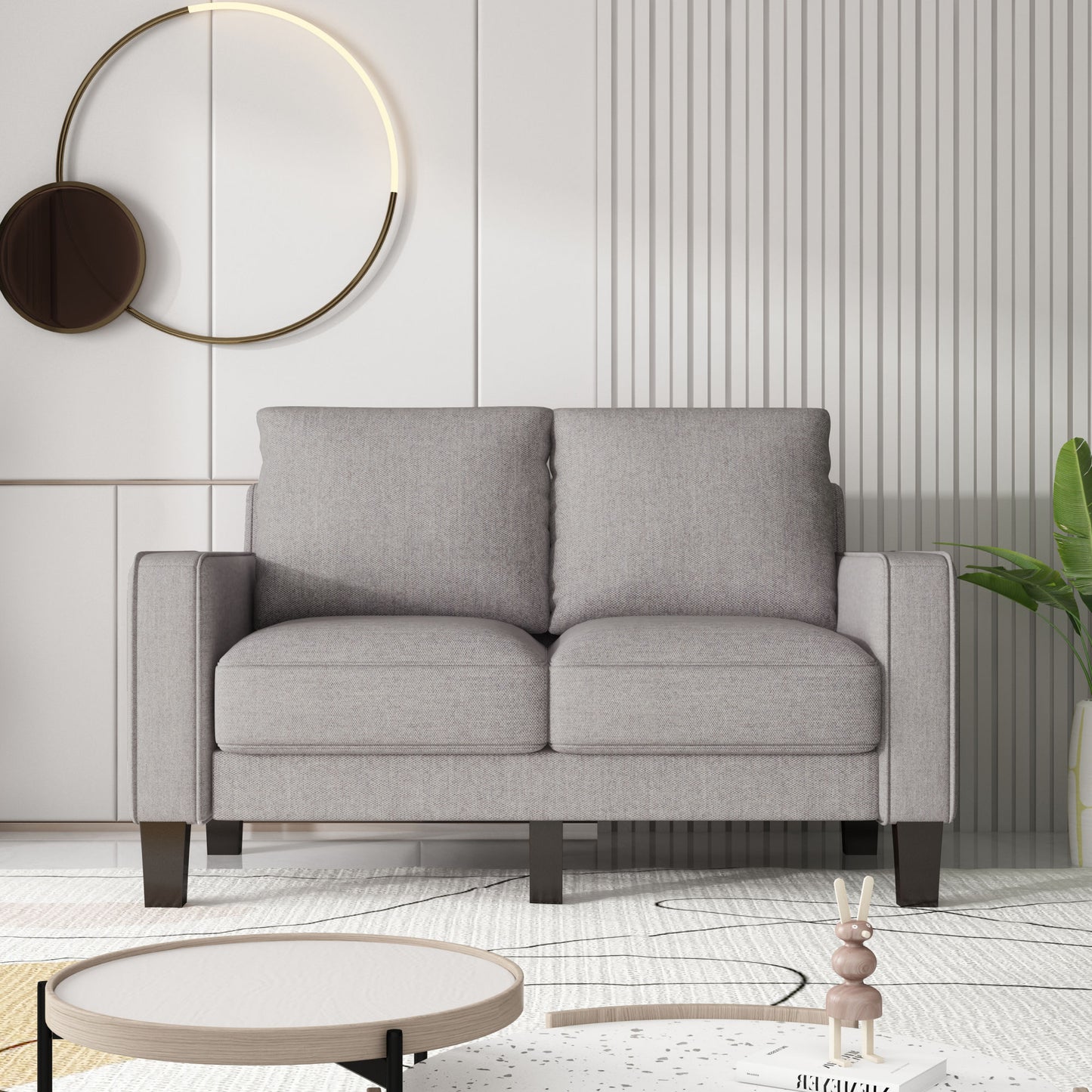 Modern Loveseat and Sofa Set