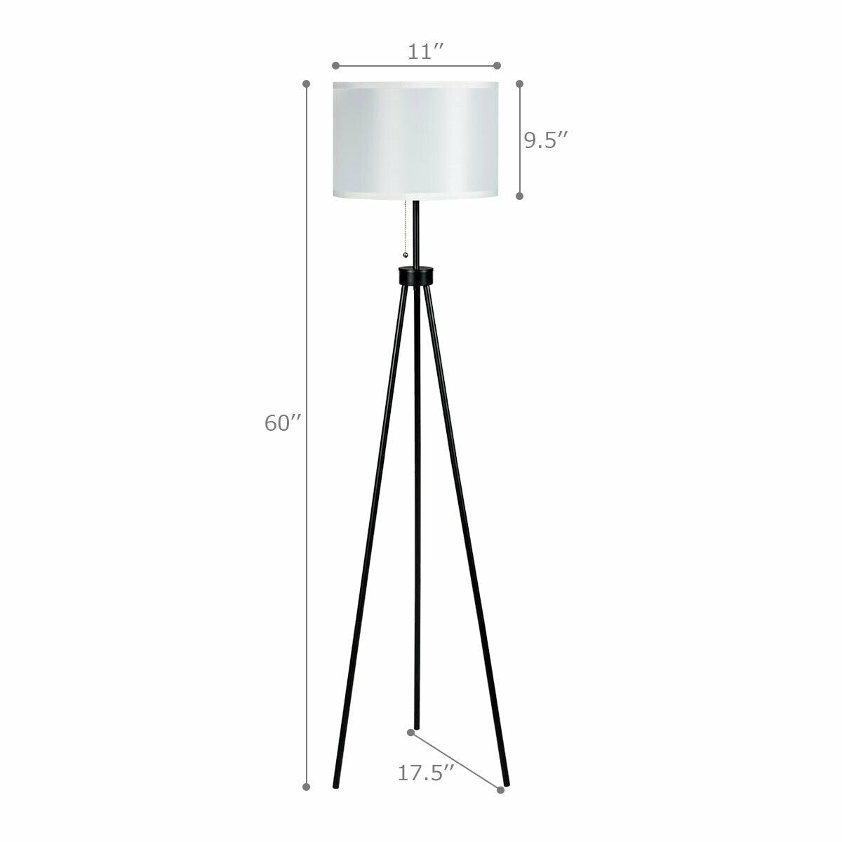 Metal Tripod Floor Lamp