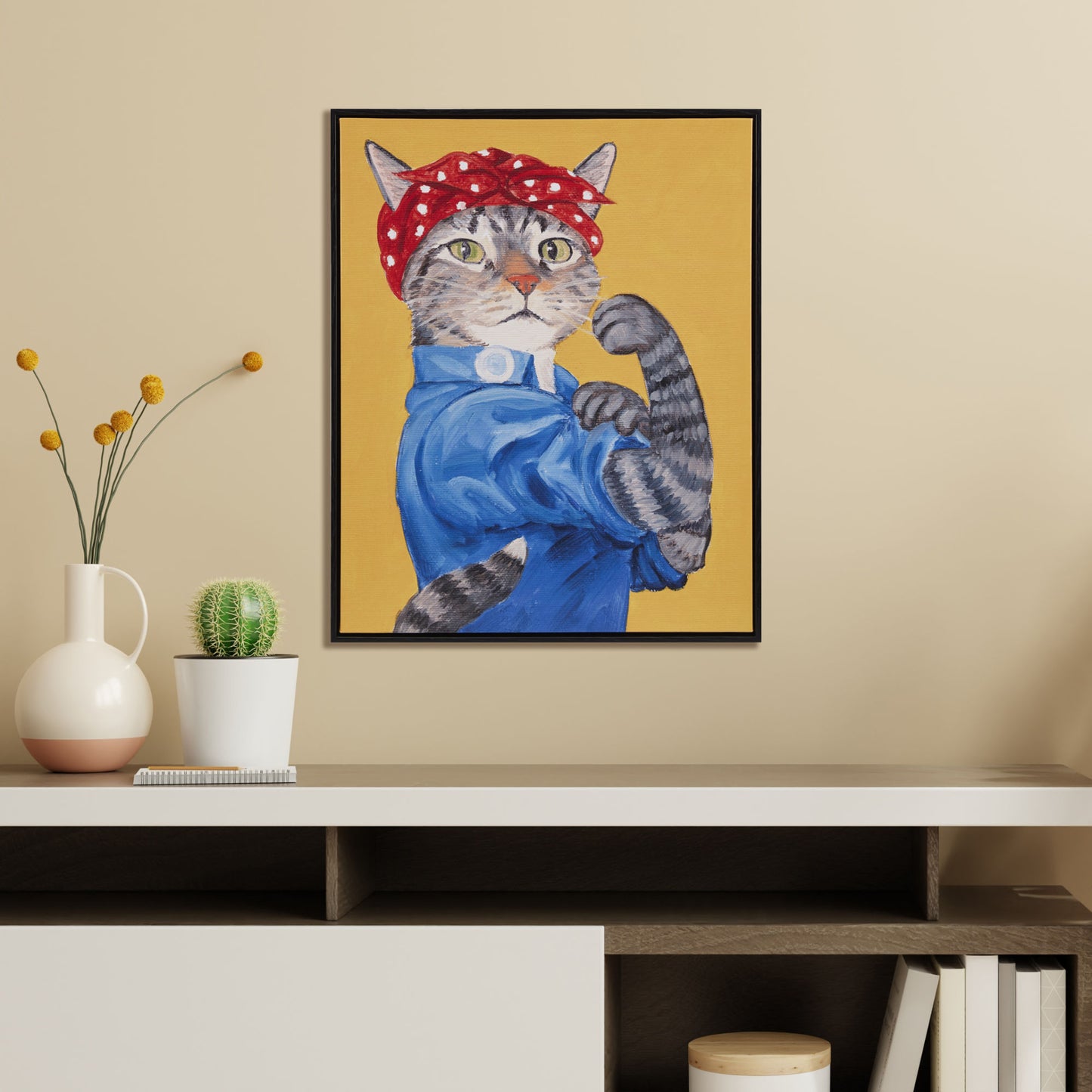 Rosie the Feline Framed Wall Art