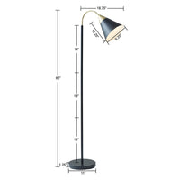 Metal Floor Lamp with Chimney Shade