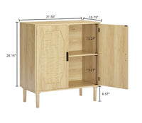 Storage Cabinets with Rattan Decorative Doors