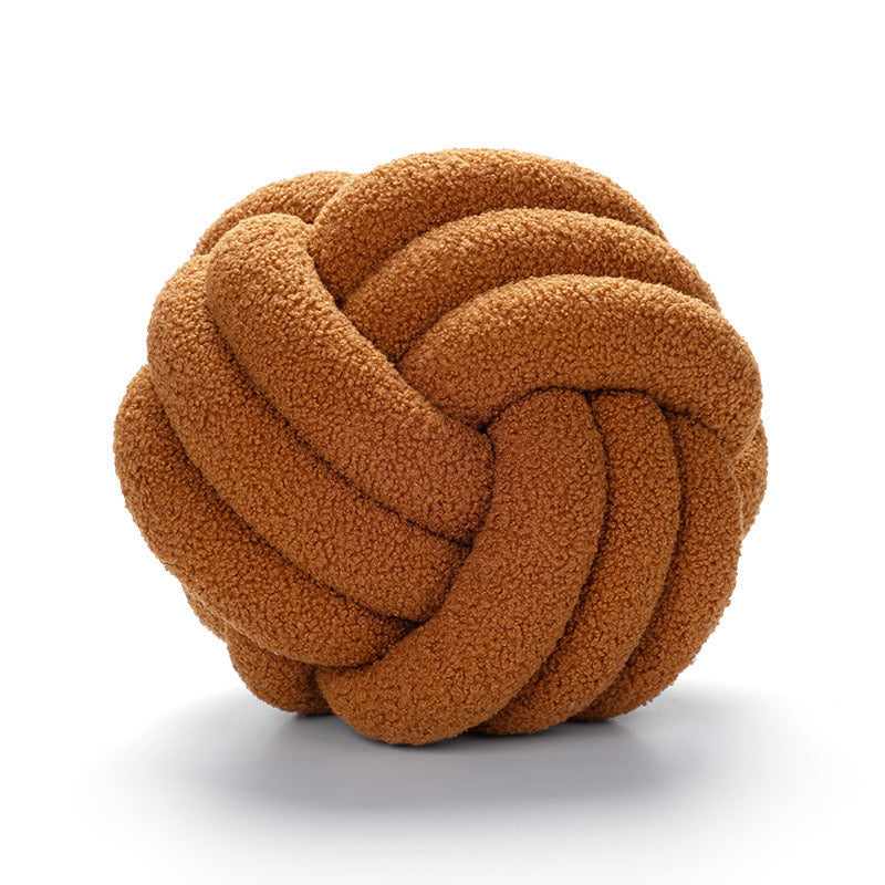 Knotted Handmade Round Plush Pillow