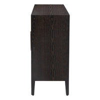 Wood Cabinet with Tempered Glass Doors