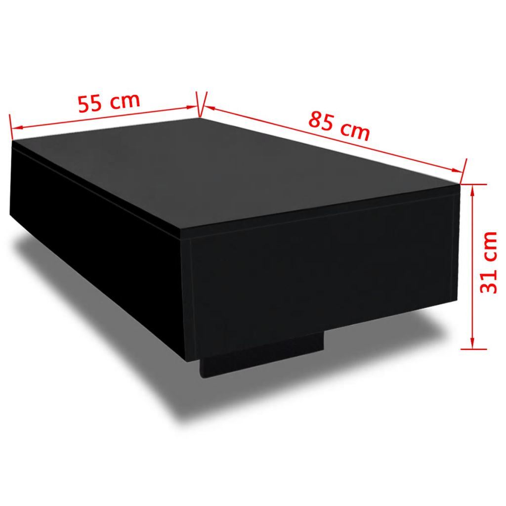 High Gloss Coffee Table - Black