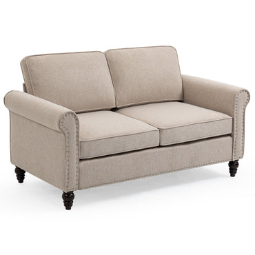 Beige Loveseat