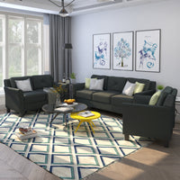 Tufted Sofa, Loveseat and Chair Set