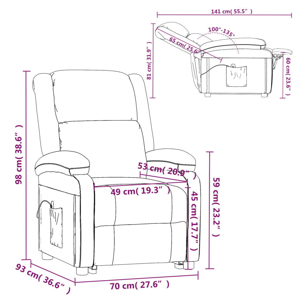 Massage Chair - Dark Gray