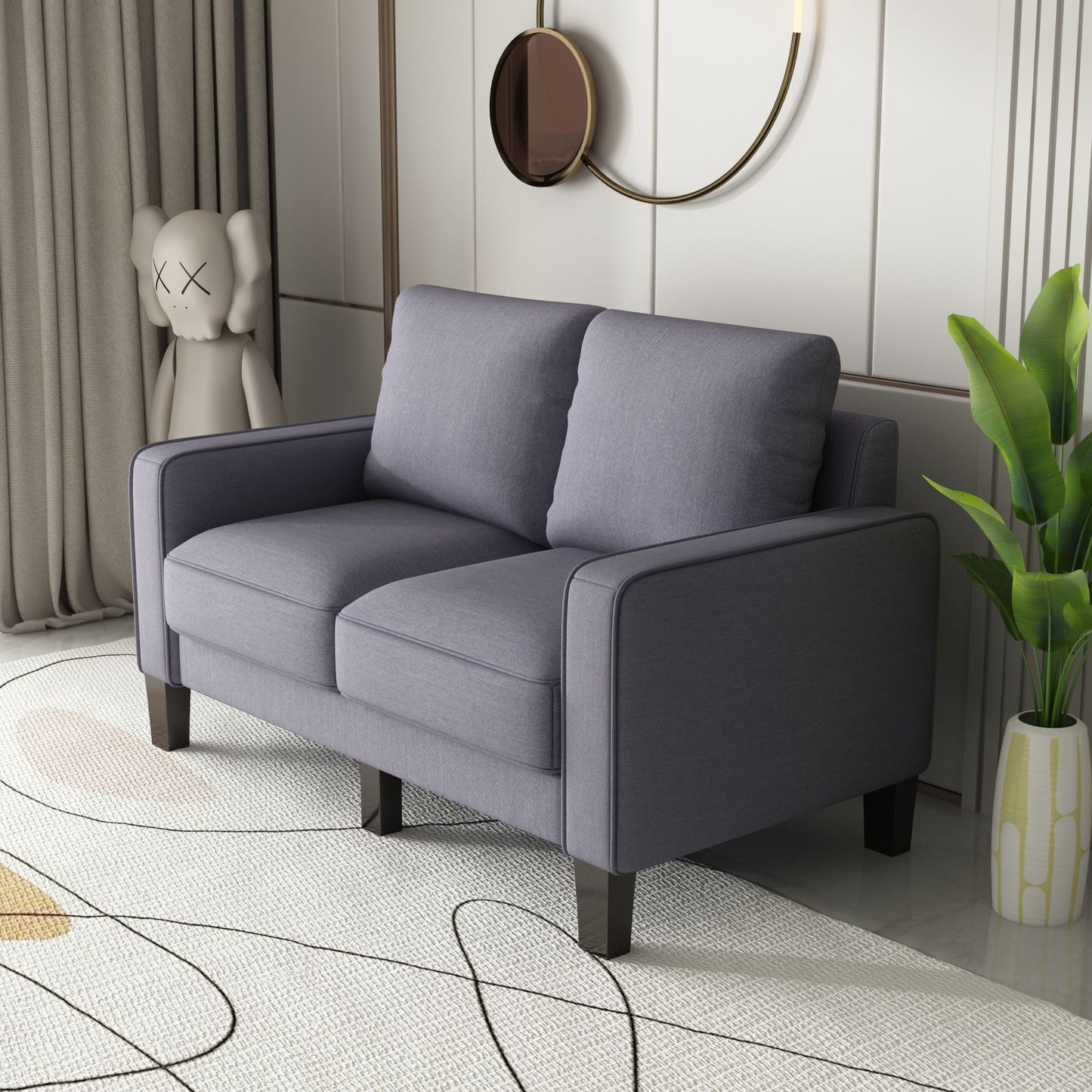 Modern Loveseat and Sofa Set