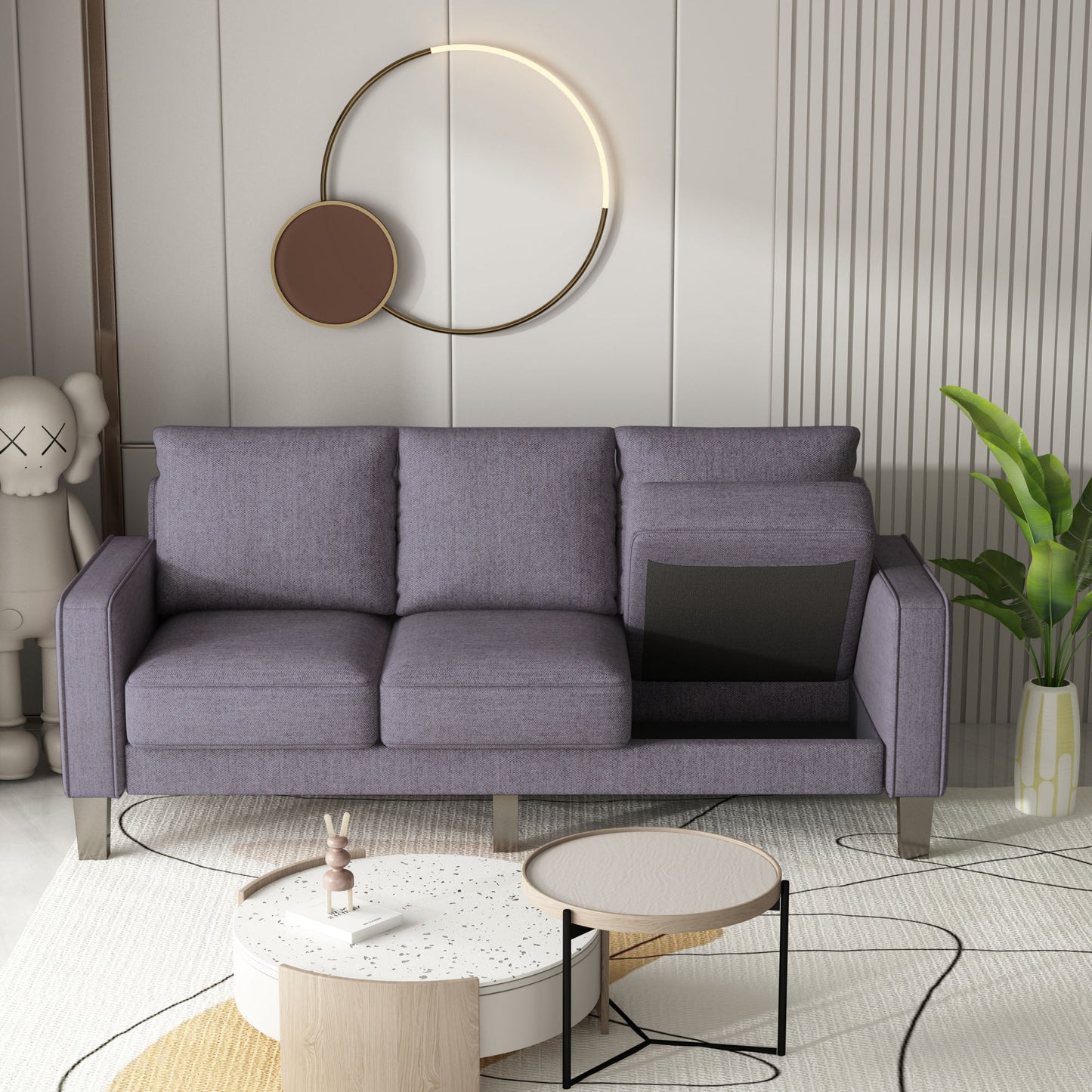 Modern Loveseat and Sofa Set