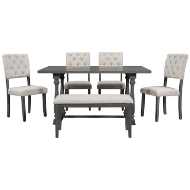 Dining Table With 4 Chairs and 1 Bench