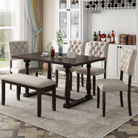 Dining Table With 4 Chairs and 1 Bench