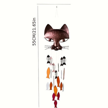 Metal Cat Wind Chime