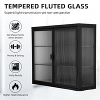 Retro Glass Door Wall Cabinet