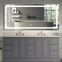 Frameless Rectangular LED Bathroom Mirror