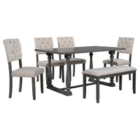 Dining Table With 4 Chairs and 1 Bench